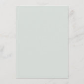 Eucalyptus Green Moderne Mariage géométrique Menu (Dos)