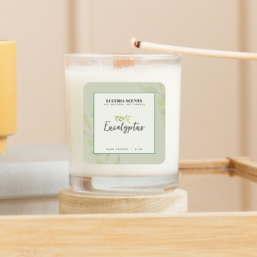 Eucalyptus Green Product Label Sticker