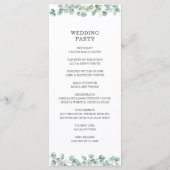 Eucalyptus Green Programme Feuille de mariage d'or (Dos)