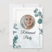 Eucalyptus Green Retraite Party Invitation (Dos)