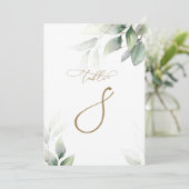 Eucalyptus Green Tableau 8 Mariage Numéro de table (Debout devant)