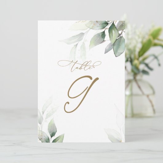 Eucalyptus Green Tableau 9 Mariage Numéro de table (Debout devant)