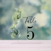 Eucalyptus Green Tableau Numéro 5 Siège Mariage (Neutre)