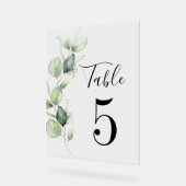 Eucalyptus Green Tableau Numéro 5 Siège Mariage (Angle)