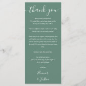 Eucalyptus Green Wedding 2 Taal Dank u kaart (Voorkant)