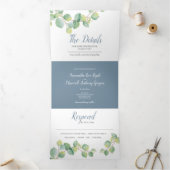 Eucalyptus Green Wedenery Invitations (Intérieur)