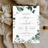 Eucalyptus Green Wedenery Invitations