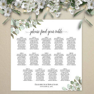Eucalyptus Greenery 14 Tafel-weduwenkaart Poster