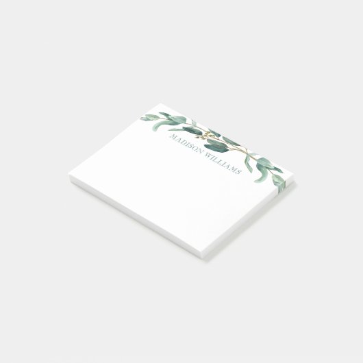 Eucalyptus Greenery Aangepast botanisch Post-it® Notes (Schuin)