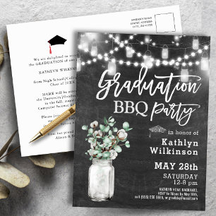 Eucalyptus Greenery AFSTUDEERDER BBQ Briefkaart
