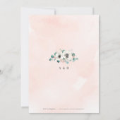 Eucalyptus greenery anemone floral rustitbruiloft kaart (Achterkant)