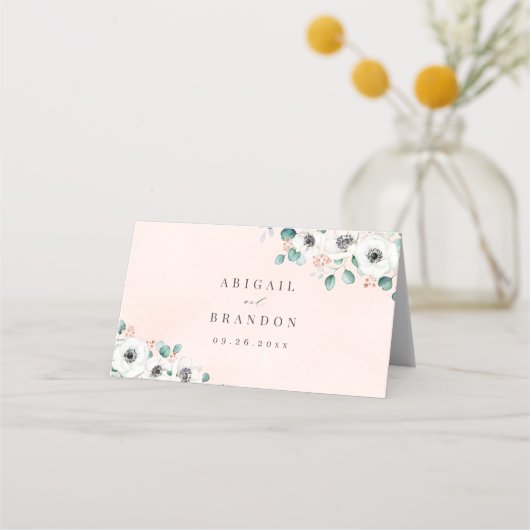 Eucalyptus Greenery anemone florale rustige bruilo (Achterkant)