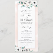 Eucalyptus Greenery anemone florale rustige bruilo Programma (Voorkant)