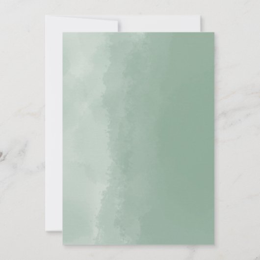 Eucalyptus Greenery Arch Baptisme Kaart (Achterkant)