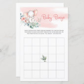 Eucalyptus greenery baby bingo (Voorkant / Achterkant)