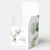 Eucalyptus Greenery Baby shower Botanisch Bedankdoosjes (Geopend)