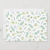 Eucalyptus Greenery Baby shower Invitation Aankondiging (Achterkant)