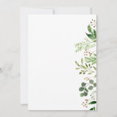 Eucalyptus Greenery Baby shower Invitation Kaart (Achterkant)
