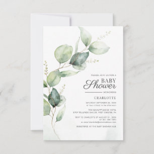 Eucalyptus Greenery Baby shower Kaart