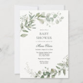 Eucalyptus Greenery Baby shower Kaart (Voorkant)