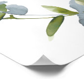 Eucalyptus Greenery Baby shower Welkomstteken Poster (Hoek)