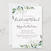 Eucalyptus Greenery Bachelorette Weekend Kaart (Voorkant)