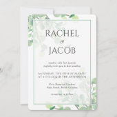 Eucalyptus Greenery Background Wedding Kaart (Voorkant)