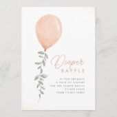 Eucalyptus Greenery Ballon Diaper Raffle Kaart (Voorkant)