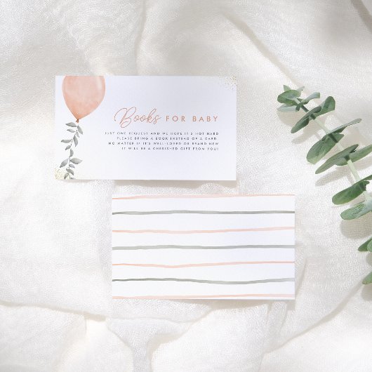 Eucalyptus Greenery-ballonboeken voor Baby Informatiekaartje