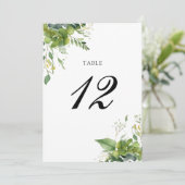 Eucalyptus Greenery Bloemen Tafelnummer (Staand voorkant)