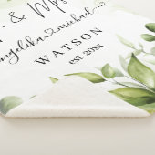 Eucalyptus Greenery Blush Modern Trendy Script Sherpa Deken (3/4)