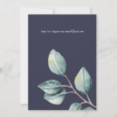 Eucalyptus Greenery Blush Pink Navy Blue Wedding (Achterkant)
