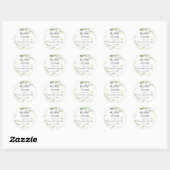 Eucalyptus Greenery Boho Bridal Ronde Sticker (Vel)