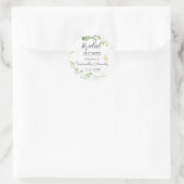 Eucalyptus Greenery Boho Bridal Ronde Sticker (Tas)