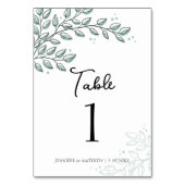 Eucalyptus Greenery Boho Elegante Tafel Kaart (Voorkant)