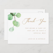 Eucalyptus Greenery Botanic Hartelijk dank Briefkaart (Voorkant / Achterkant)