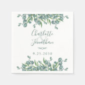 Eucalyptus Greenery Botanical Foliage Wedding Servet (Voorkant)