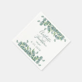 Eucalyptus Greenery Botanical Foliage Wedding Servet (Hoek)