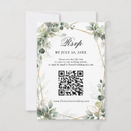Eucalyptus Greenery Botanical Geometric Wedding RS RSVP Kaartje