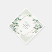 Eucalyptus Greenery Botanical Geometric Wedding Servet (Hoek)