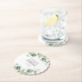 Eucalyptus Greenery Botanical Script Vrijgezellenf Kartonnen Onderzetters (Insitu)