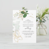 Eucalyptus Greenery Botanical Wedding Kaart (Staand voorkant)