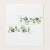 Eucalyptus Greenery Botanical Wedding Place Card Kaart (Buitenkant ongevouwen)