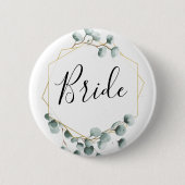 Eucalyptus Greenery Bridal Party Button - Bride (Voorkant)