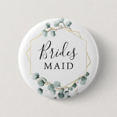 Eucalyptus Greenery Bridal Party Button Bridesmaid (Voorkant)