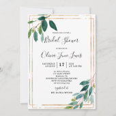 Eucalyptus Greenery Bridal Shower Invitations Save The Date (Voorkant)