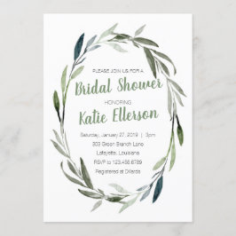 Eucalyptus Greenery Bridal Shower Kaart