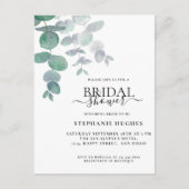 Eucalyptus Greenery Bridal Shower Uitnodiging Briefkaart (Voorkant)