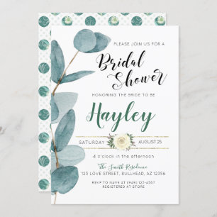 Eucalyptus Greenery Bridal Shower-uitnodiging Kaart