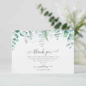Eucalyptus Greenery Brunch Bridal Hartelijk dank Bedankkaart (Staand voorkant)